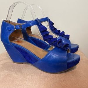 Miz Mooz Yoyo Wedge in Royal Blue Size 9